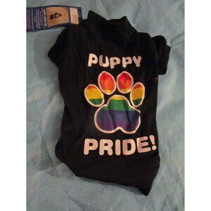 Casual Canine Puppy Pride Rainbow Pawprint Tee Shirt Dog Puppy Shirt Small